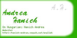 andrea hanich business card